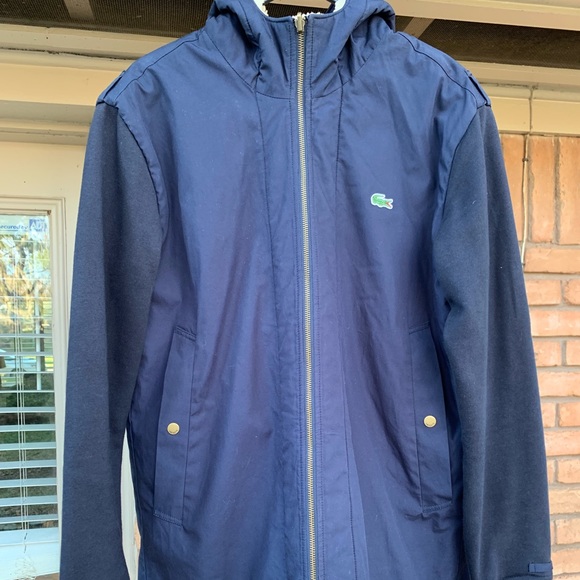 Lacoste Blouson Long Coat # BH2873 Shearling 50 M - Picture 1 of 8